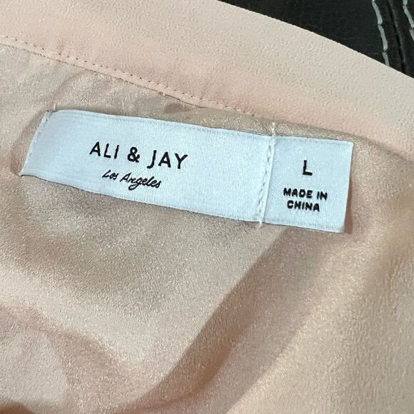 NEW! Ali & Jay Chevron Sequin Two Piece Midi Cream Bridal Dress Size Large - Picture 11 of 15